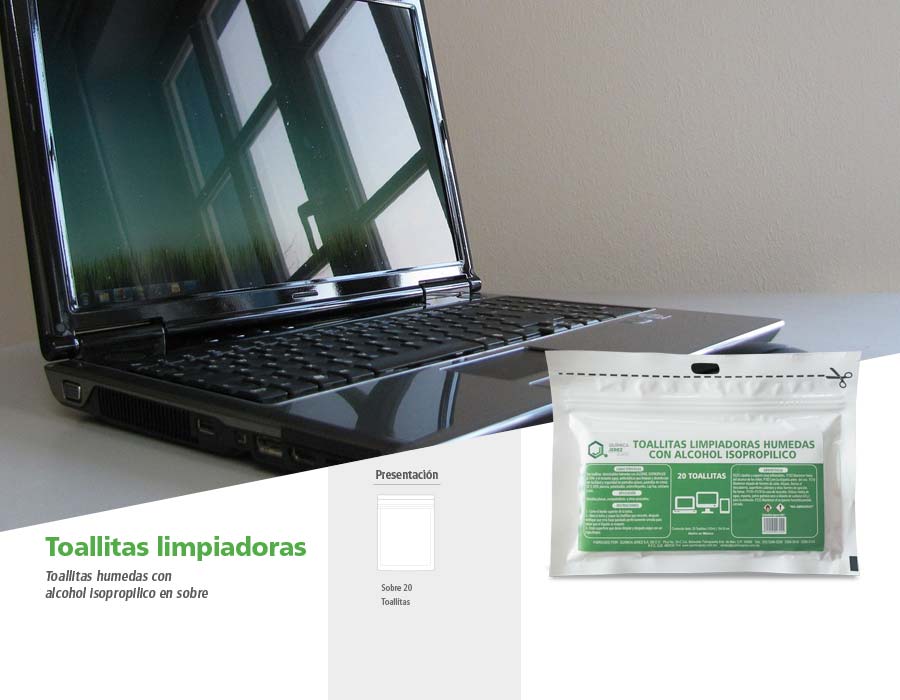 Toallitas Húmedas Alcohol Isopropílico